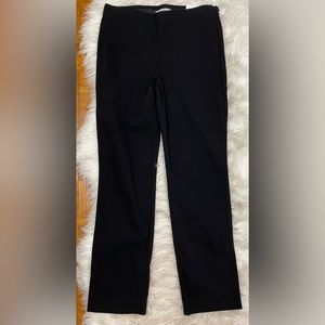 NWT WHBM Side-Zip Slim Career Pants Black Size 8S